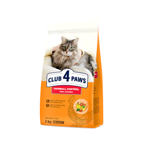 Club 4 Paws Hairball Control with chicken  Dry For Adult Cat 2k
